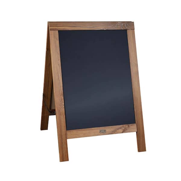 Carnegy Avenue Torched Brown 30"H x 20"W Magnetic A-Frame Chalkboard