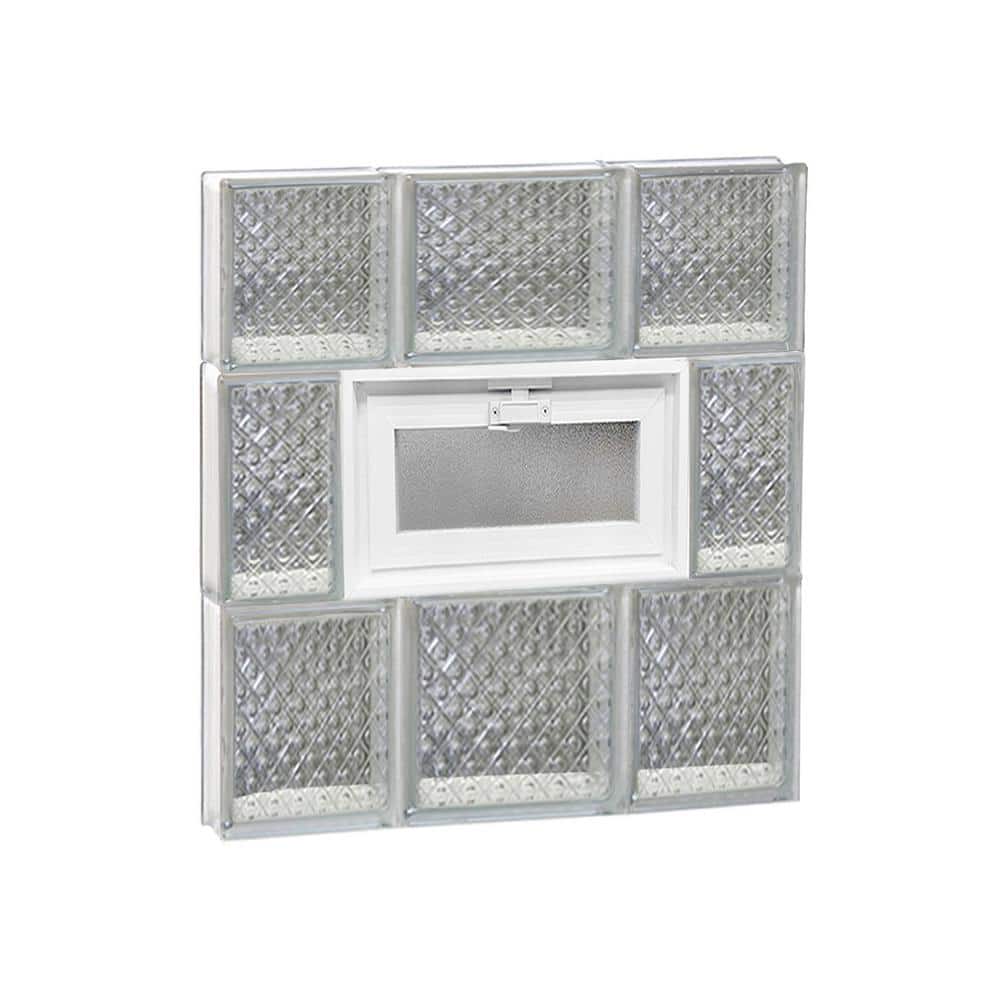 19.25 in. x 21.25 in. x 3.125 in. Frameless Diamond Pattern Vented Glass Block Window price history on PriceWatchPro