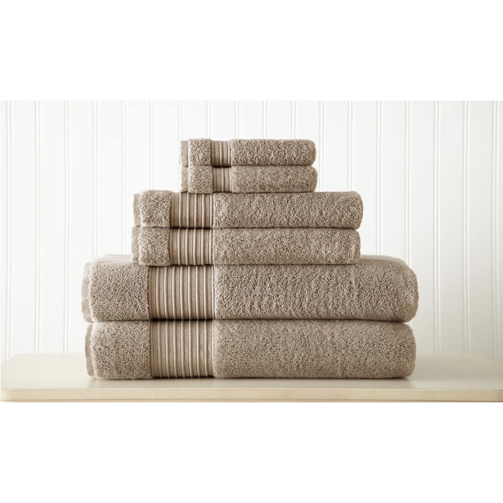 UPC 645470172842 product image for MODERN THREADS 6-Piece Taupe 100% Turkish Cotton Towel Set, Brown | upcitemdb.com