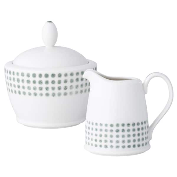 Noritake Green Hammock (Green) Porcelain Sugar and Creamer Set