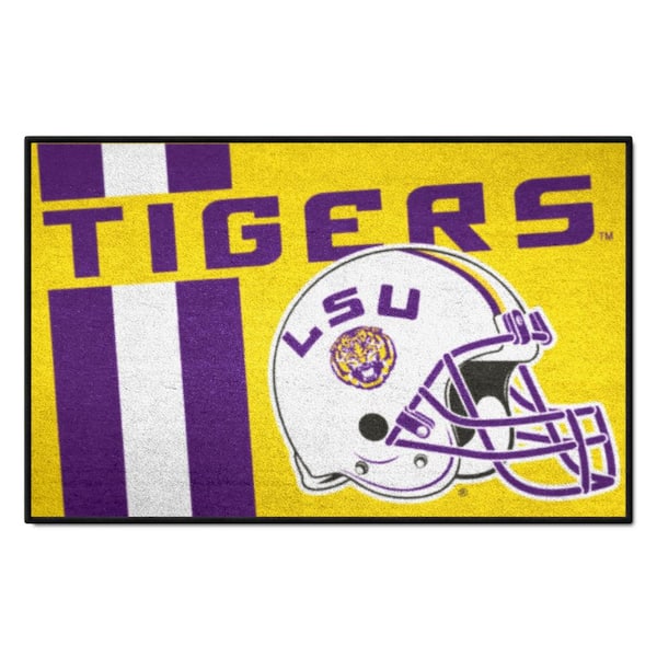 FANMATS LSU Tigers Yellow 2 ft. x 3 ft. Starter Mat Area Rug 36799 ...