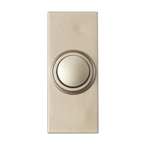 Satin Nickel Wireless Push Doorbell Button