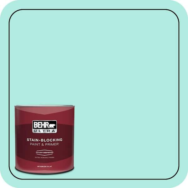 BEHR ULTRA 1 qt. #MQ4-23 Aloha Extra Durable Flat Interior Paint & Primer