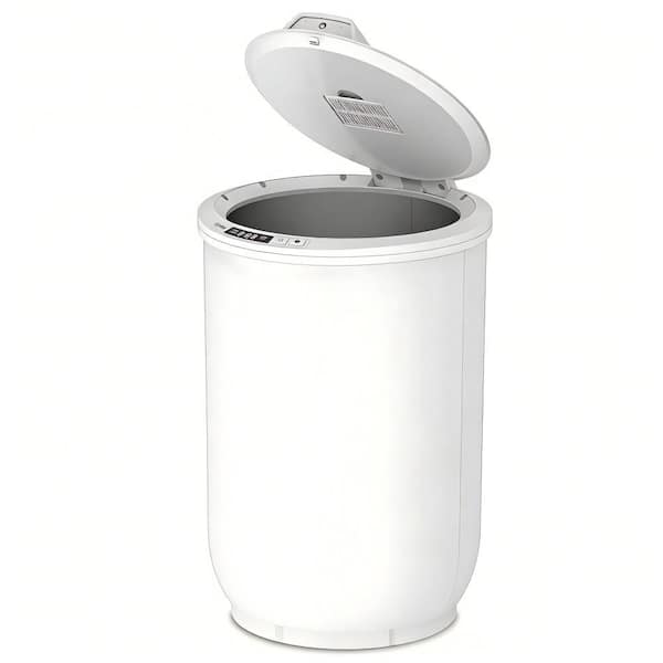 1-Piece Portable Electric Towel Warmer Bucket, Rapid Heating with Timer, One-Button Digital Display Control, in White