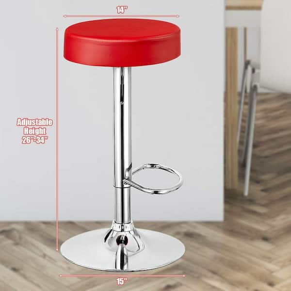 Red stool online chair