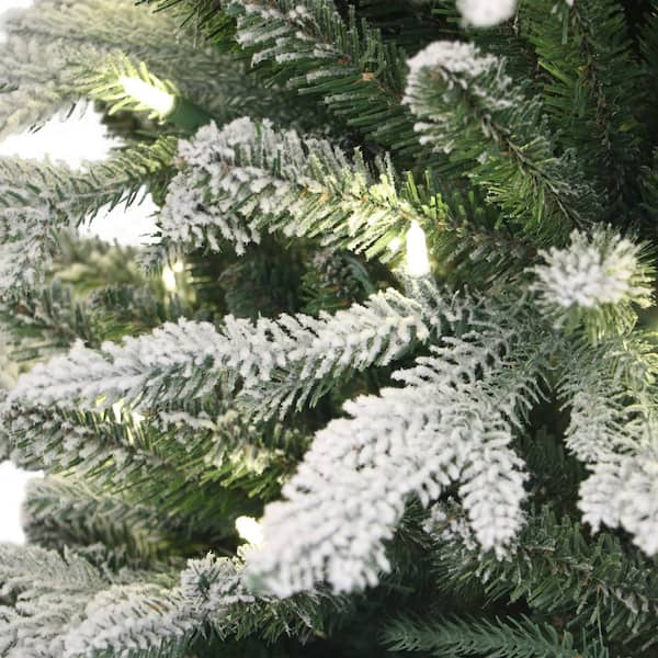 Puleo International popular Pre-Lit Flocked Arctic Fir Artifical 6ft Christmas Tree (S3)