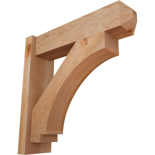 Ekena Millwork 6 in. x 22 in. x 22 in. Imperial Craftsman Rough Sawn Western Red Cedar Outlooker
