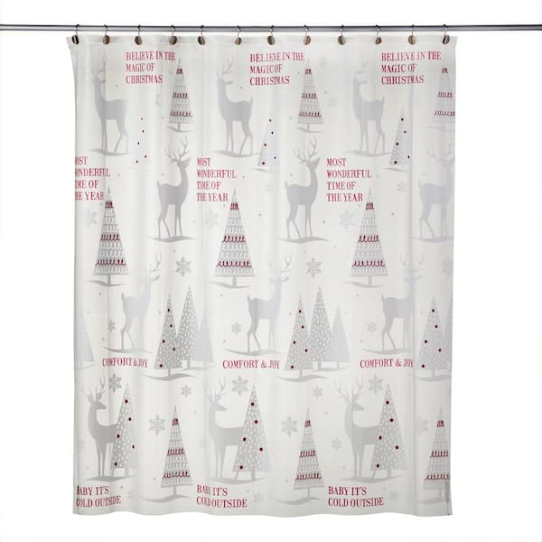 SKL Home 72 in. Reindeer Woods Shower Curtain