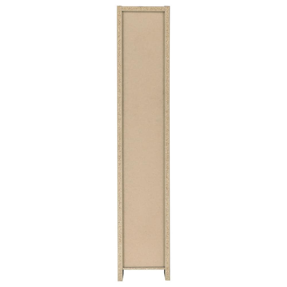 Cappuccino Brown Adjustable 9-Shelf Narrow Bookcase