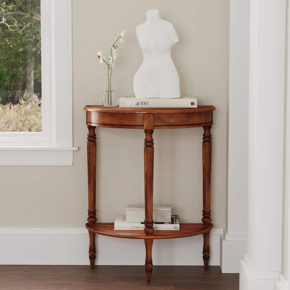 Bellini 24 in. W Medium Brown Specialty Demilune Wood Console Table -  Butler Specialty Company, 889011