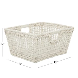 Cotton Handmade Storage Basket with Handles