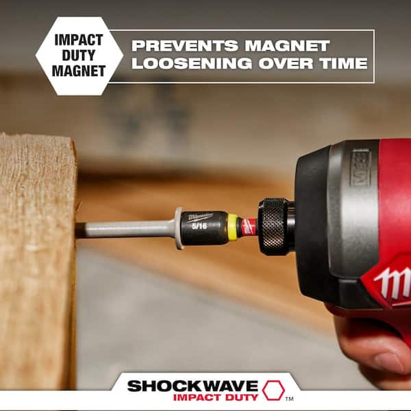Milwaukee SHOCKWAVE Impact Duty 1/4 in. 5/16 in. x 1-7/8 in. Alloy Steel Magnetic Nut Driver Set 49-66-4561 - The Home Depot