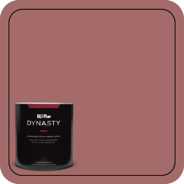 BEHR DYNASTY 1 qt. #S150-5 Vermilion One-Coat Hide Matte Interior Stain-Blocking Paint and Primer
