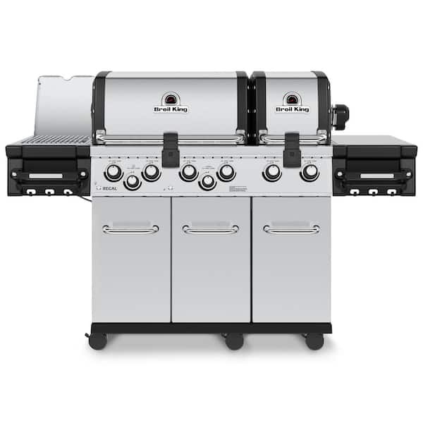 Broil King Regal S 690 PRO IR 6-Burner Propane Gas Grill in Stainless Steel with Infrared Side Burner and Rear Rotisserie Burner
