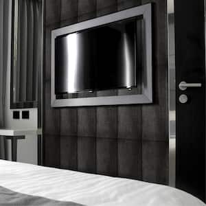 Mollis Decorative Upholstered Headboard Panel/Accent Wall Panels - Rectangle 60x30cm Kingstone K12 Black