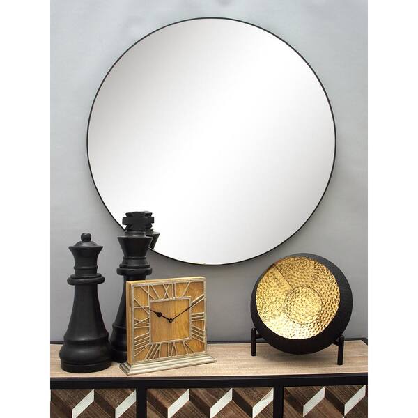 Litton Lane Medium Round Black Modern Mirror 36 In H X W 60154 The Home Depot - Home Depot Round Mirror 36 Inch Litton Lane Medium Round Black Modern Mirror 36 In H X W 60154 The Home Depot - Home Depot Round Mirror 36 Inch