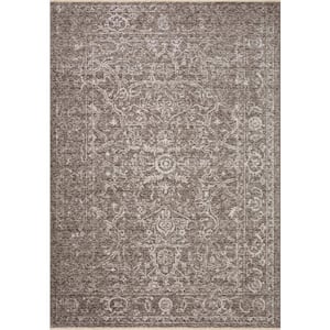 Vance Taupe/Dove 2 ft. 7 in. x 8 ft. Traditional Fringed Runner Area Rug