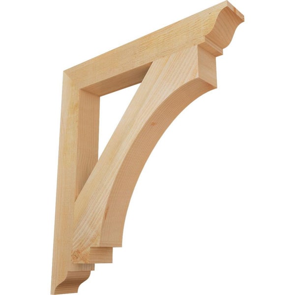 Ekena Millwork 4 in. x 32 in. x 28 in. Douglas Fir Imperial Traditional Rough Sawn Bracket