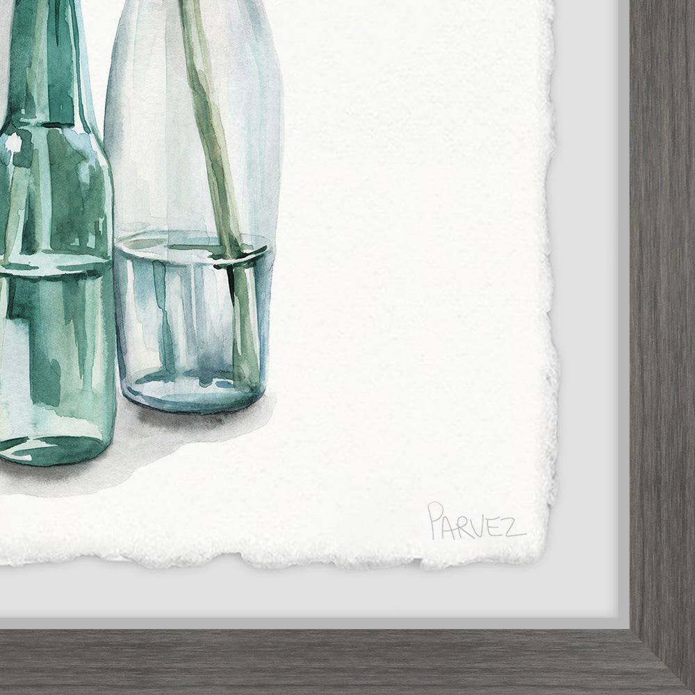 Sunflower Bloom Watercolor Print in Natural Wood Frame