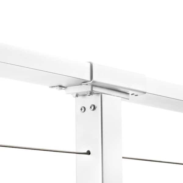12 ft. Deck Cable Railing, 42 in. Face Mount in White