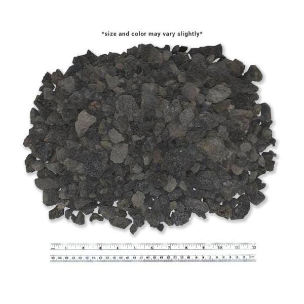10 lbs Bag 1//2 in. - 1 in. American Fireglass Medium Black Lava Rock