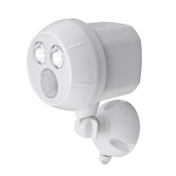 Mr Beams Outdoor UltraBright 400 Lumen Battery Powered Motion Activated Integrated LED Spotlight, White