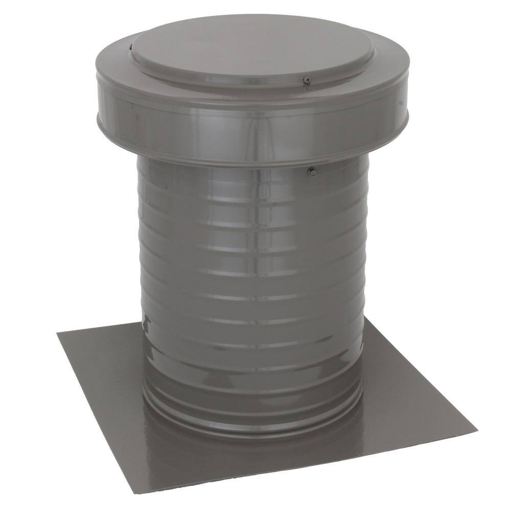 Keepa Vent 9 in. Dia 63 sq. in. NFA Aluminum Finish Static Roof Vent for Flat Roofs w/ 11 in. high collar in Weatherwood price history on PriceWatchPro