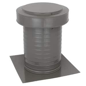 9 in. Dia Keepa Vent an Aluminum Static Roof Vent for Flat Roofs in Weatherwood