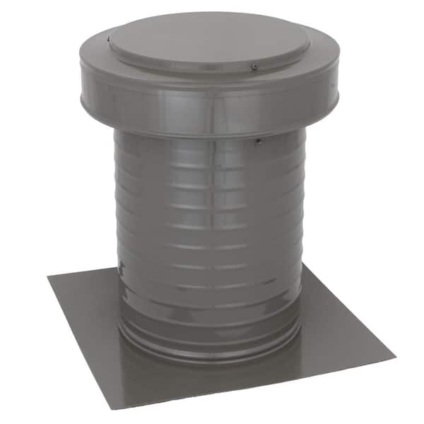 null 9 in. Dia Keepa Vent an Aluminum Static Roof Vent for Flat Roofs in Weatherwood