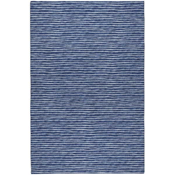 Dream Shag Premium Machine Washable Abstract ADS138 Navy 3 ft. x 5 ft. Area Rug