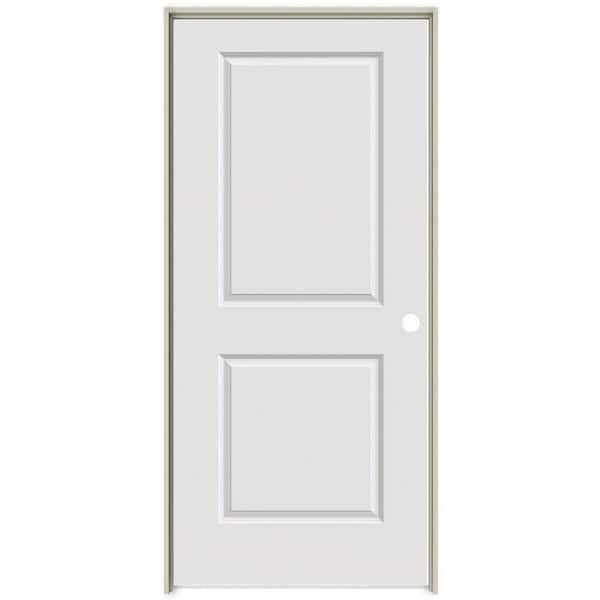 MMI DOOR 24 in. x 80 in. Smooth Carrara Left-Hand Solid Core Primed Composite Single Prehung Interior Door, 1-3/4 in. Thick