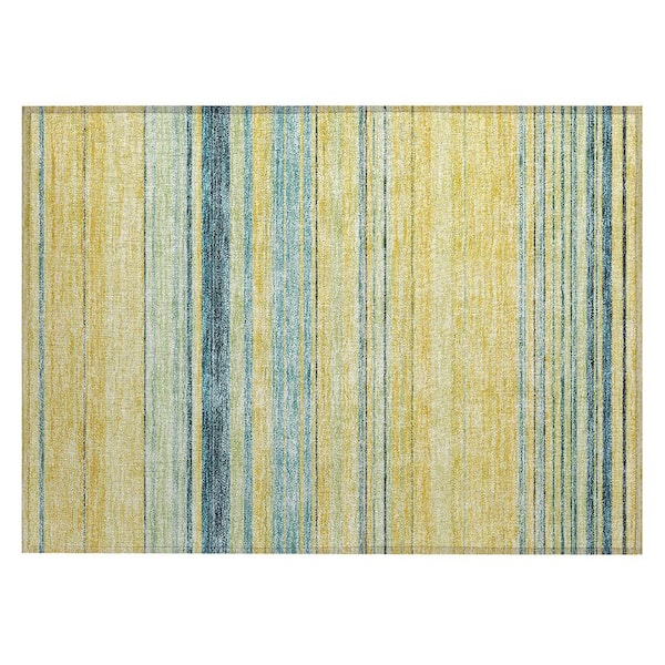 Chantille Machine Washable Indoor/Outdoor Abstract ACN979 Yellow 1 ft. 8 in. x 2 ft. 6 in. Area Rug