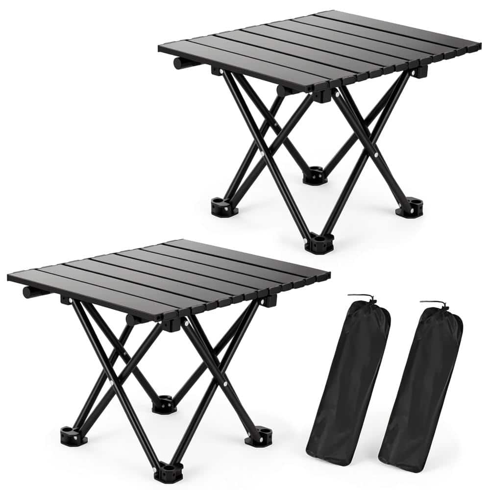 2Pcs Portable Folding Camping Tables – Beach Tables with Carry Bags, Ideal for Outdoor and Indoor Use (Black) price history on PriceWatchPro