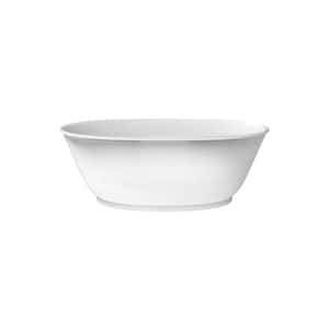 Karina 65 in. x 34.6 in. Soaking Bathtub with Center Drain in White Matte