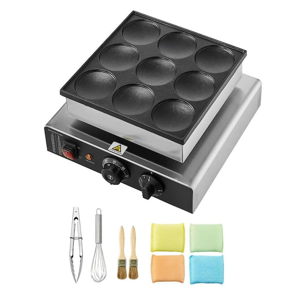 SKYSHALO Pancake Maker, 850 W Electric Grill, Non-stick Stainless Steel, Baker Machine, , Temp & Time Control, Waffle Makers