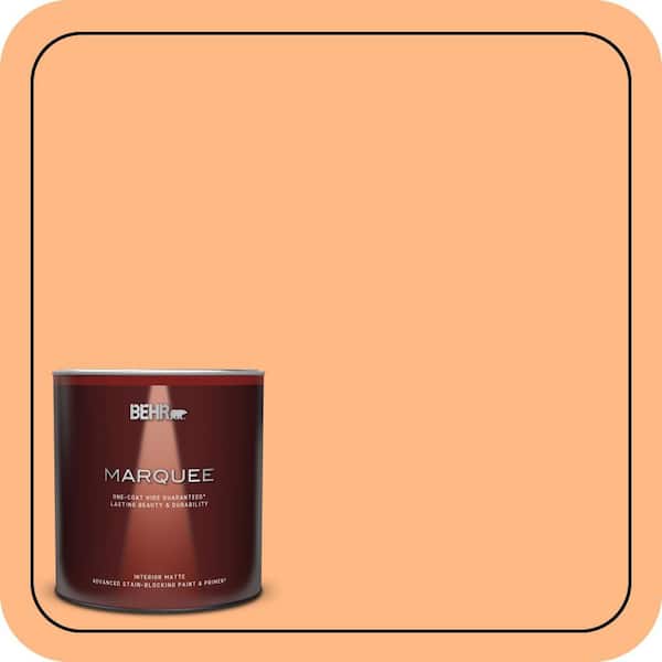BEHR MARQUEE 1 qt. #250B-4 Coral Gold Matte Interior Paint & Primer