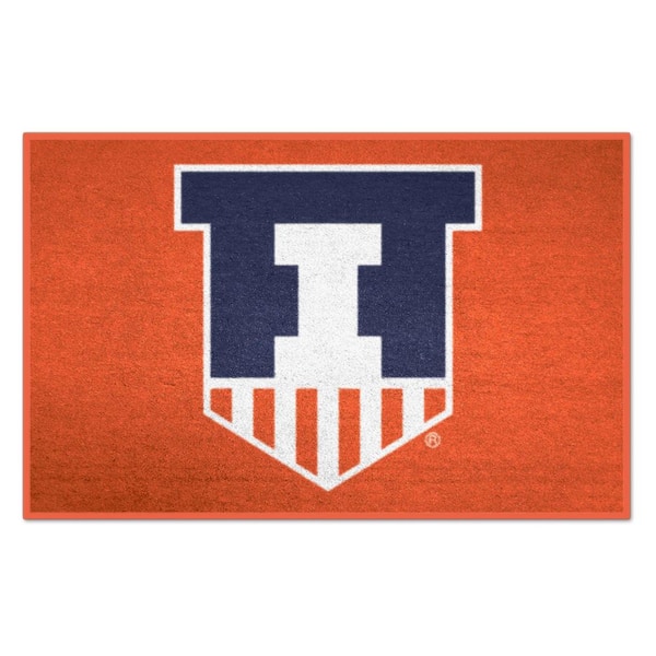 FANMATS Illinois Illini Orange 2 ft. x 3 ft. Starter Mat Area Rug