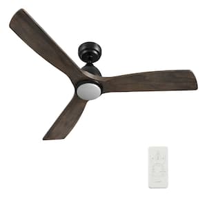 Sawyer II 48 in. Dimmable LED Indoor/Outdoor Black Smart Ceiling Fan with Light and Remote, Works with Alexa/Google Home