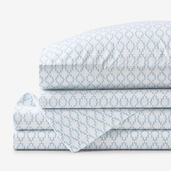 Company Cotton Feliciana Geo Garment Wash Blue Multi Twin Sheet Set