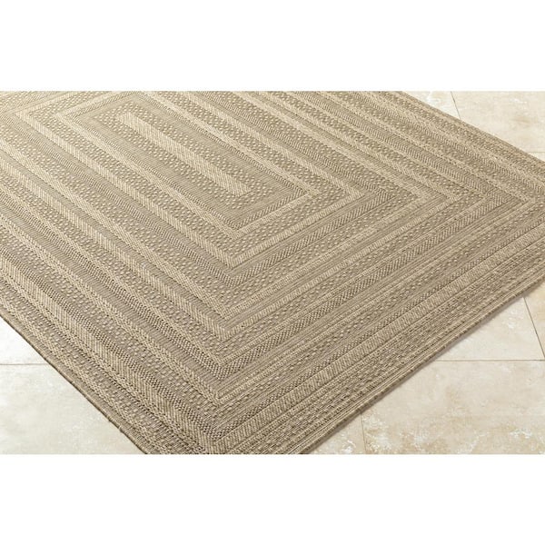 Sandra SDR-2304 Brown 5 ft. x 7 ft. Machine Woven Area Rug