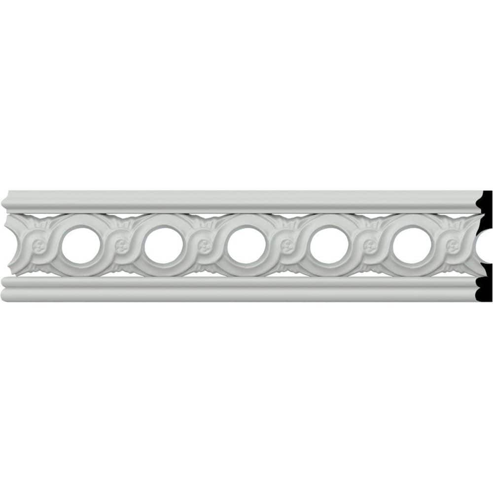 SAMPLE - 3/8 in. x 12 in. x 2-1/4 in. Polyurethane Pearl Pierced Panel Moulding price history on PriceWatchPro