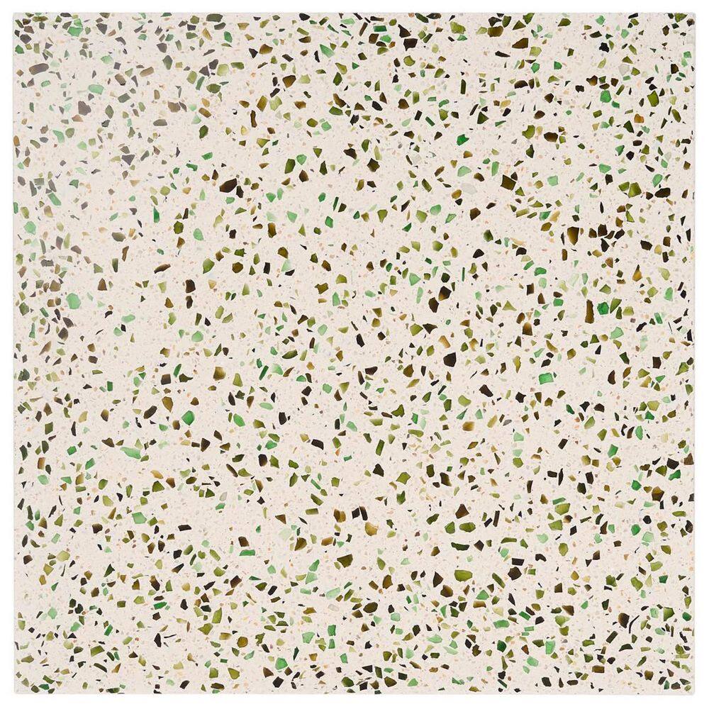 Raleigh Glass Creme Emerald Green 4 in. x 0.71 in. Polished Terrazzo Floor and Wall Tile Sample price history on PriceWatchPro