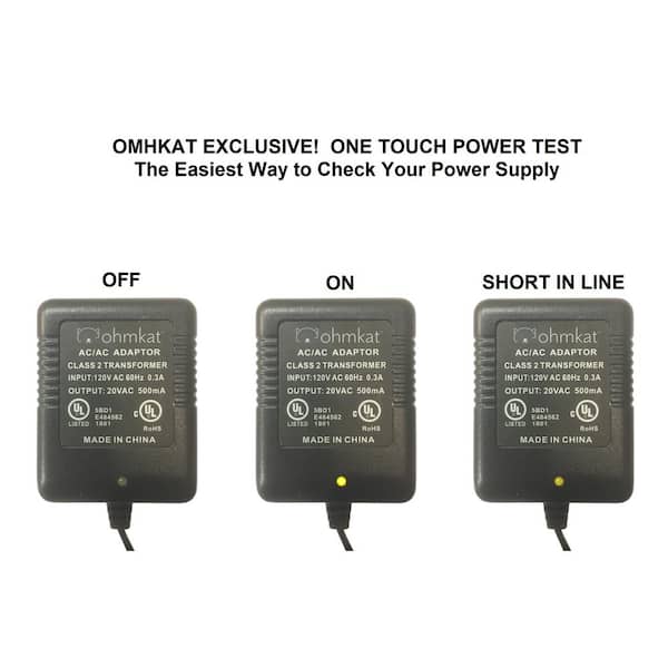 OhmKat Video Doorbell Power Supply- Compatible with Nest Hello - No Existing Wiring Required (Black)