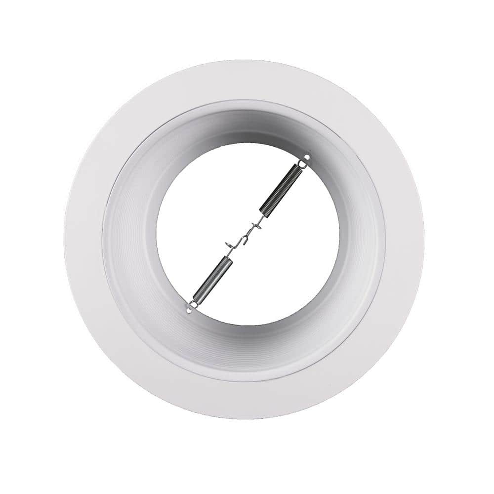 White Aluminum 6-Inch Recessed Ceiling Light Trim