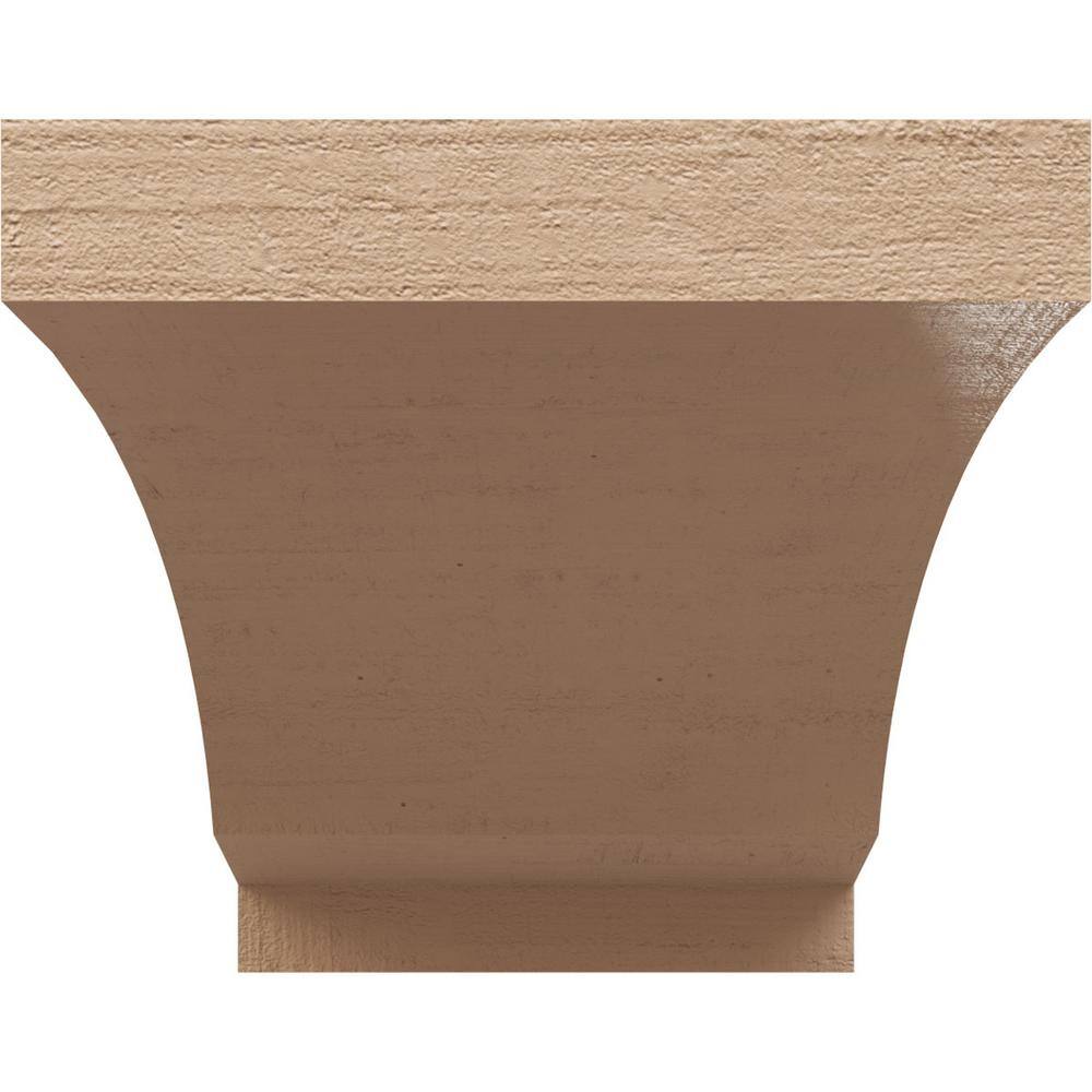 Primed Tan Faux Cedar Woodgrain Corbel, 4" x 4" x 8"