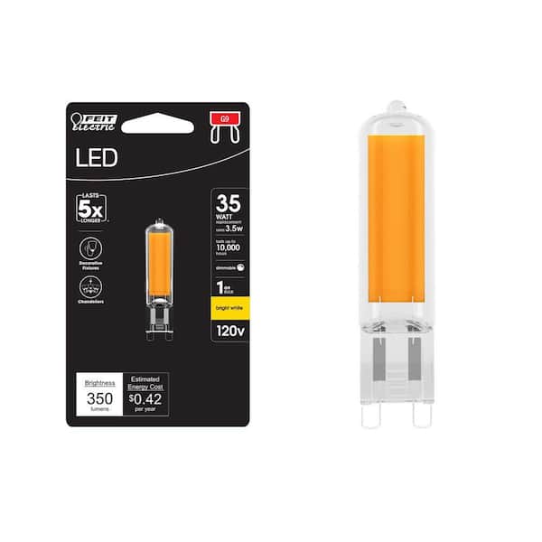 35-Watt Equivalent Bright White (3000K) T4 G9 Bi-Pin Base Decorative LED Light Bulb