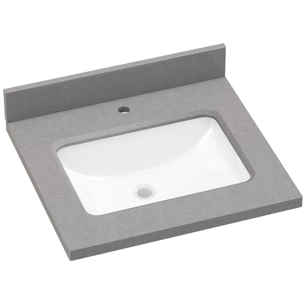 Zeafive 66 in. W x 22 in. D Engineered Stone Marble White