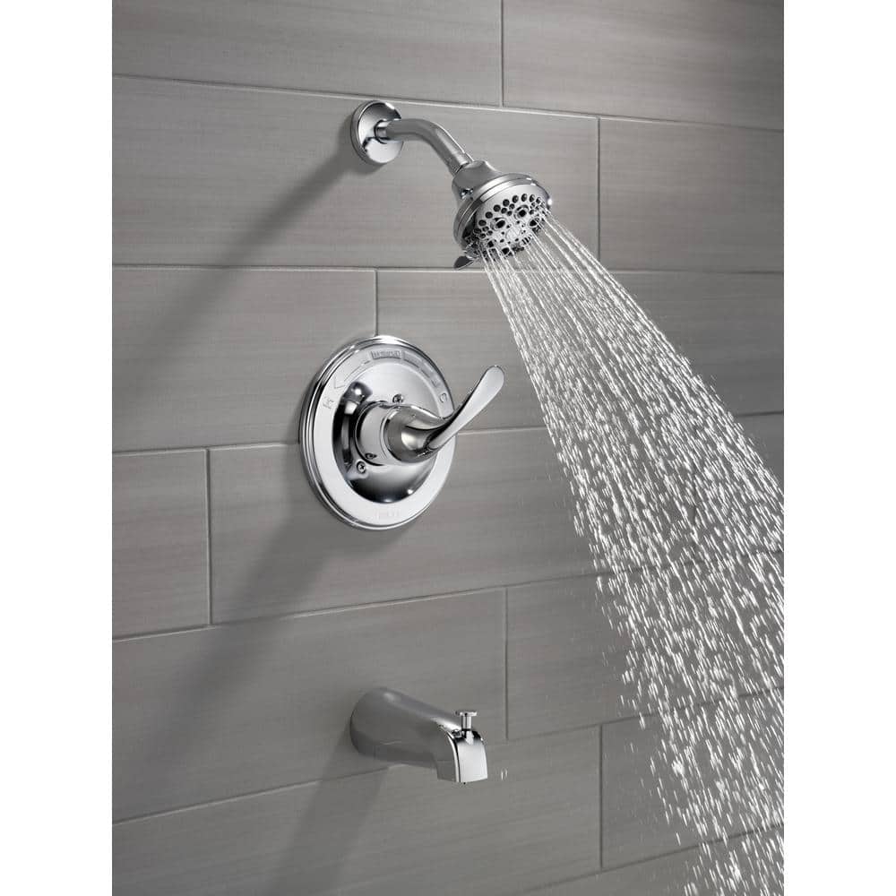 Chrome Single-Function Tub and Shower Faucet Set