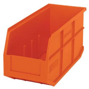 Stackable Shelf 10-Qt. Storage Tote in Orange (6-Pack)