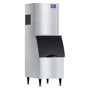 23 in. Ice Production Per Day 550 lbs. Commercial Freestanding Ice Maker in Stainless Steel, Full Size Cubes